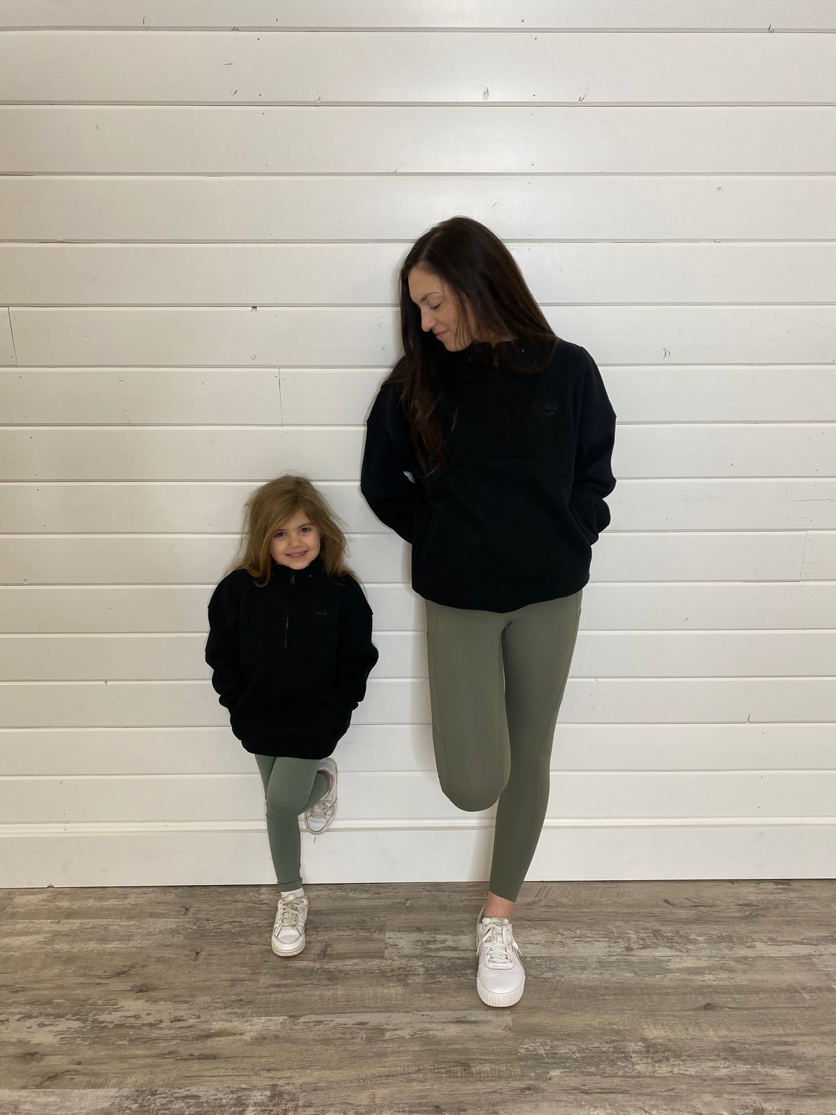 Retro Half Zip Sweatshirt Black
